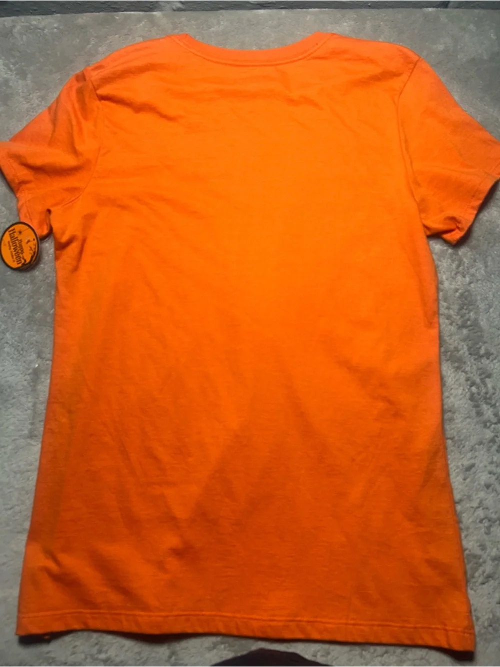 Kids Orange Pumpkin Face Halloween Costume Tee